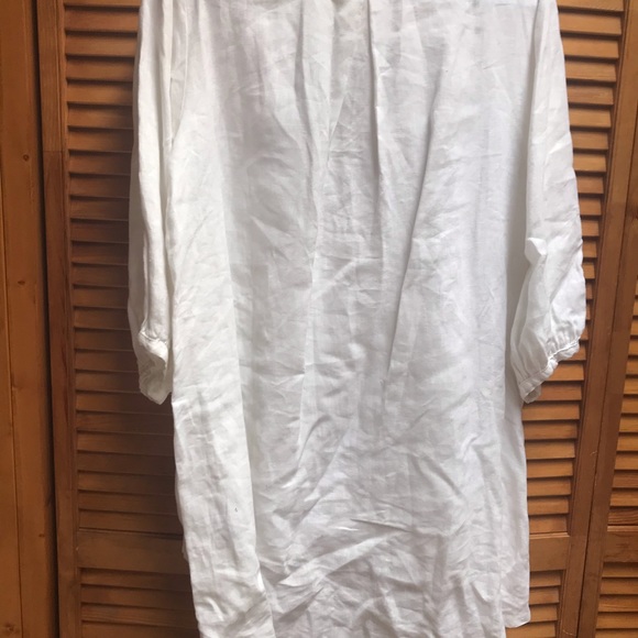 Bryan Walker 100 Linen White Tunic - Picture 6 of 6